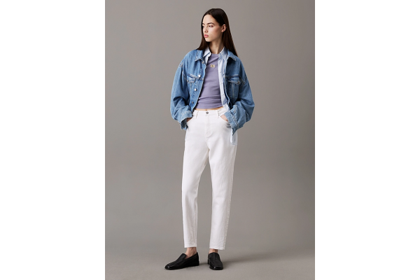 Γυναικείο Mom Τζιν Λευκό Calvin Klein J20J225137-1AA