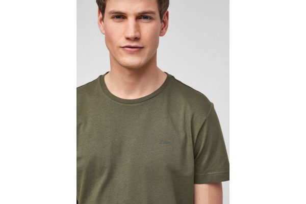 Men's Khaki T-shirt S.Oliver 2057430-7940