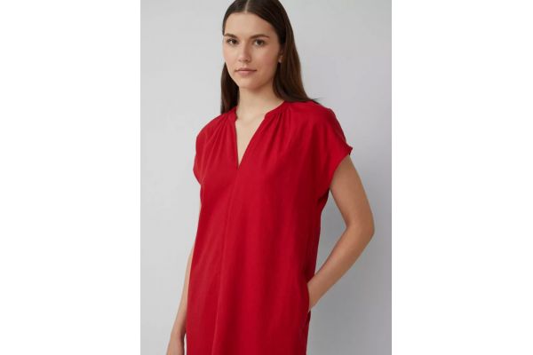 Women's Red Linen Dress S.Oliver 2165755-3533