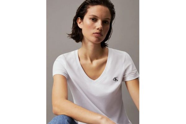 Γυναικείο Slim T-shirt Λευκό Calvin Klein J20J213716-YAF