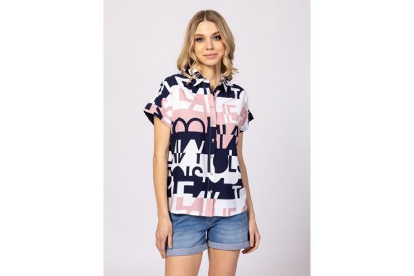 Γυναικείο Κοντομάνικο Rhinty Πουκάμισο Heavy Tools T40013-LETTERS