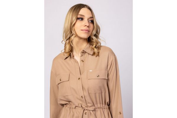 Women's Beige Rolda Shirt Heavy Tools T40017-BEIGE