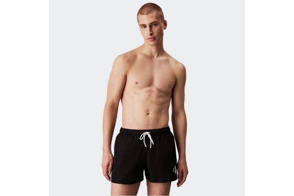 Men's Black Medium Drawstring Swim Shorts Calvin Klein KM0KM01101-BEH