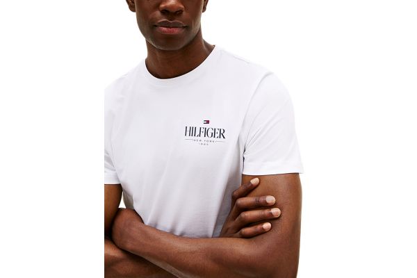 Ανδρικό T-shirt Λευκό Tommy Hilfiger MW0MW39355-YBR