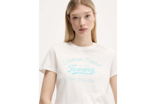 Γυναικείο T-shirt Λευκό Tommy Jeans DW0DW21404-YBL