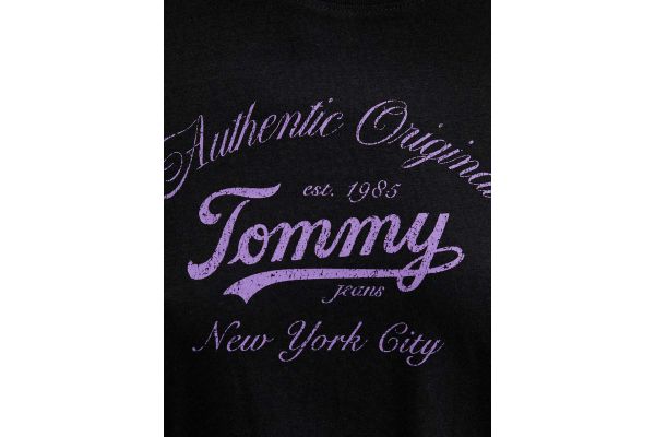 Women's Black Tjw Reg Essential Logo 1 Tee Ext Tommy Jeans DW0DW21404-BDS