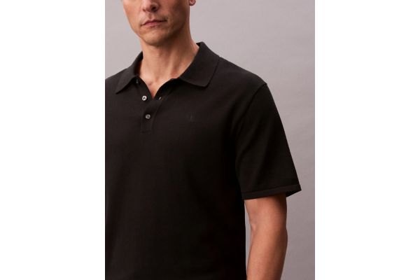 Men's Black Ss Supima Cotton Polo 14Gg Calvin Klein LV04LC326G-UB1