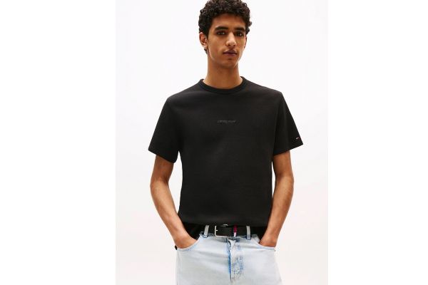 Ανδρικό T-shirt Μαύρο Tommy Jeans DM0DM21778-BDS