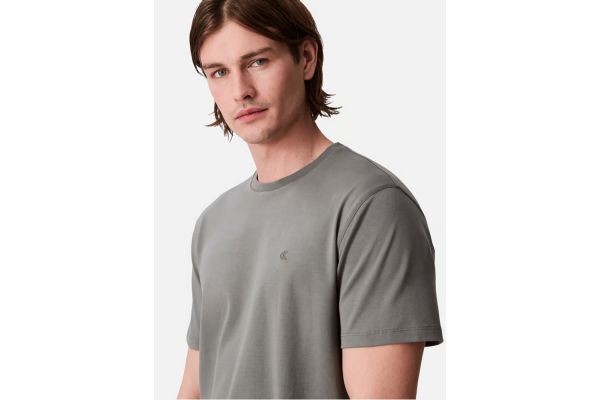 Men's Grey Ss Supima Chest Emb Crewneck Tee Calvin Klein LV04LB275G-RMG