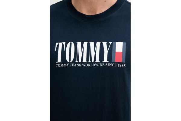 Ανδρικό T-shirt Navy Μπλε Tommy Jeans DM0DM21941-C1G