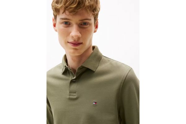 Men's Olive Green 1985 Regular Ls Polo Tommy Hilfiger MW0MW20183-PLI