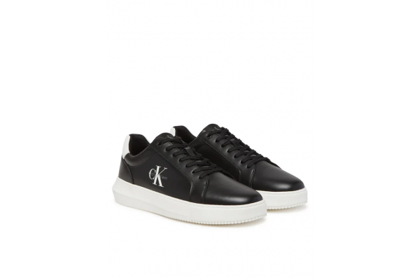 Men's Black Chunky Cupsole Leather Sneakers Calvin Klein YM0YM01317-0GJ