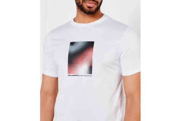 Men's White T-shirt Crewneck Karl Lagerfeld 755038 552224-10