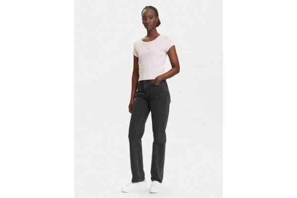 Γυναικείο High Rise Straight Τζιν Μαύρο Calvin Klein LV047B909G-846
