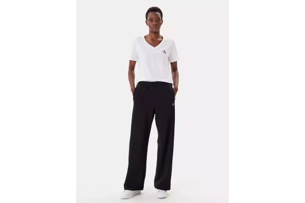 Women's Black A- French Terry Badge Logo Pant Calvin Klein LV047C249G-UB1