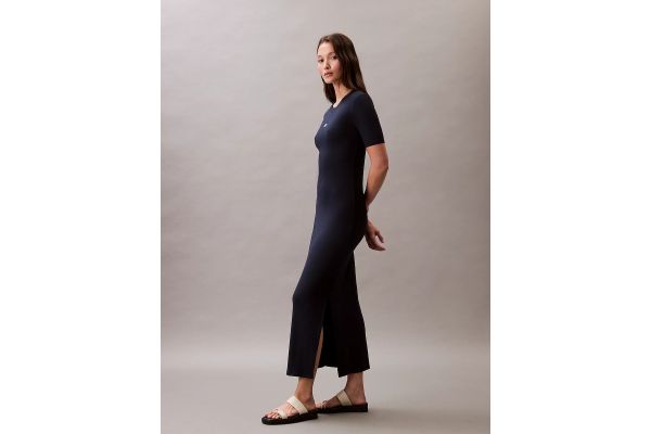 Women's Navy Blue A - Modal Rib Ss Dress Calvin Klein LV044C902G-CEF