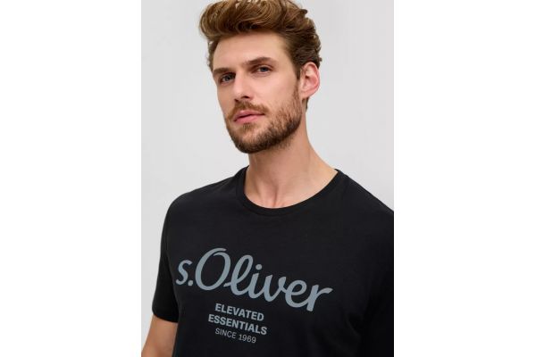 Men's Black T-shirt S.Oliver 2139909-99D1