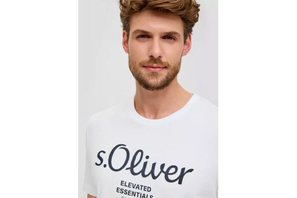 Ανδρικό T-shirt Λευκό S.Oliver 2139909-01D1