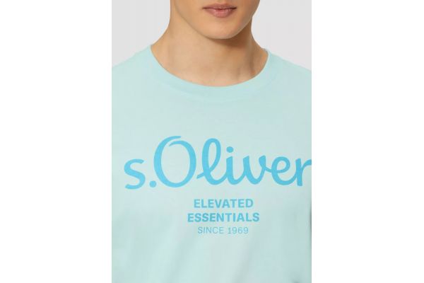 Ανδρικό T-shirt Γαλάζιο S.Oliver 2139909-60D2