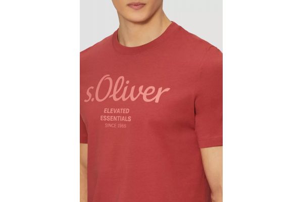 Ανδρικό T-shirt Κόκκινο S.Oliver 2139909-35D1