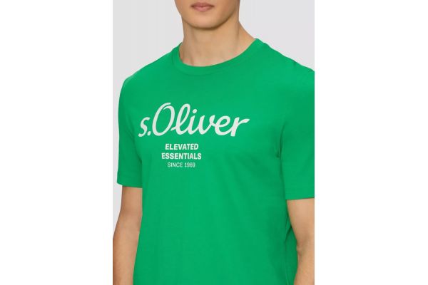 Men's Green T-shirt S.Oliver 2139909-75D1