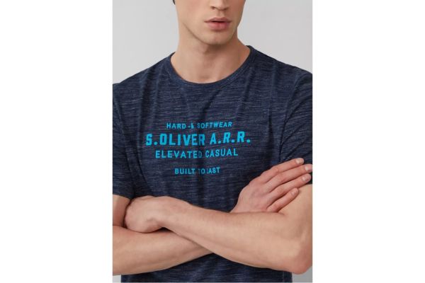 Men's Navy Blue T-shirt S.Oliver 2161564-58D1
