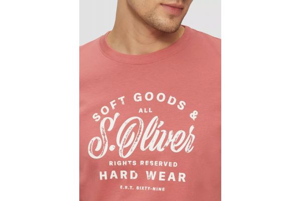 Ανδρικό T-Shirt Κοραλί S.Oliver 2164753-42D1