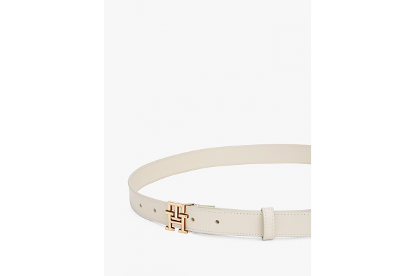 Γυναικεία Δερμάτινη TH Monogram Ζώνη Εκρού Tommy Hilfiger AW0AW17248-AA8