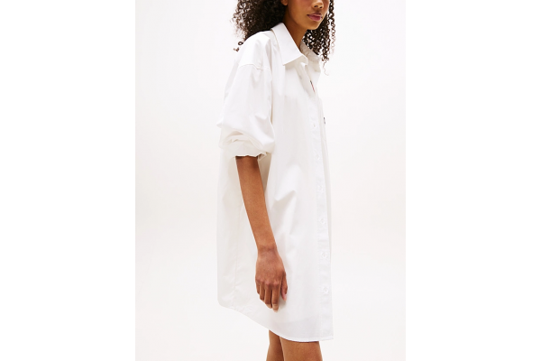 Women's White Tjw Ovs Mini Shirt Dress Ext Tommy Jeans DW0DW21122-YBL