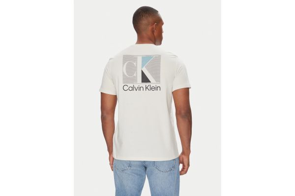 Men's Beige Ss 20s E Sprtswr 1 G T-shirt Calvin Klein LV04RC853G-67U
