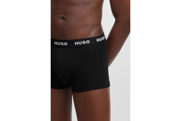 Men's Black Trunk Triplet Pack Hugo 50469786-001