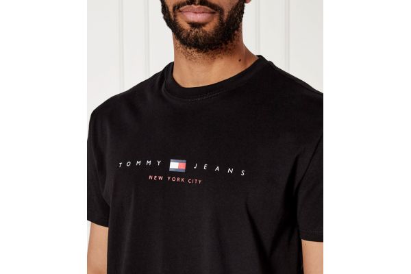 Ανδρικό T-shirt Μαύρο Tommy Jeans DM0DM21911-BDS