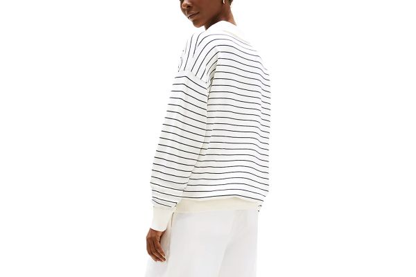 Women's Ivory Co Jersey Stictch Polo Ls Swt Tommy Hilfiger WW0WW45695-0FH