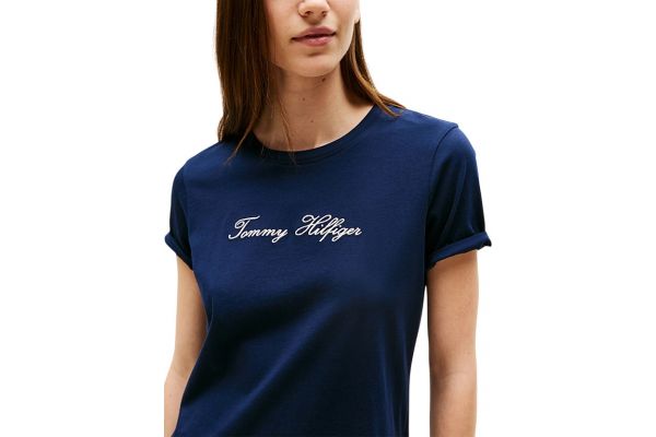 Γυναικείο T-shirt Navy Μπλε Tommy Hilfiger WW0WW47210-C1G