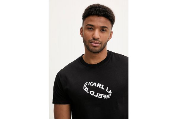 Ανδρικό Slim T-shirt Μαύρο Karl Lagerfeld Jeans A3M17037-999 BLACK