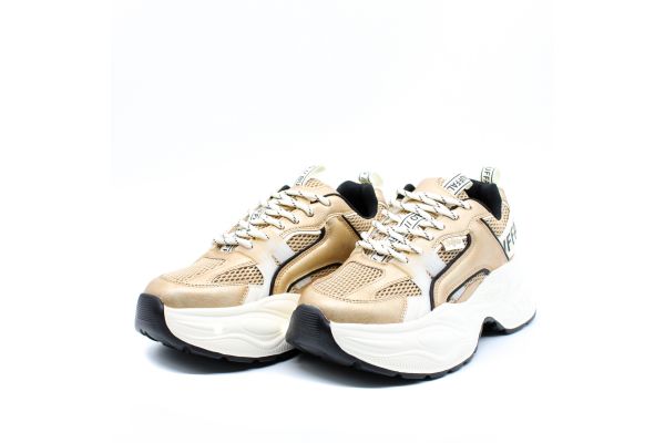 Γυναικεία Yuno Sneakers Χρυσά Bufallo BUF1636472-CREAM GOLD BLACK