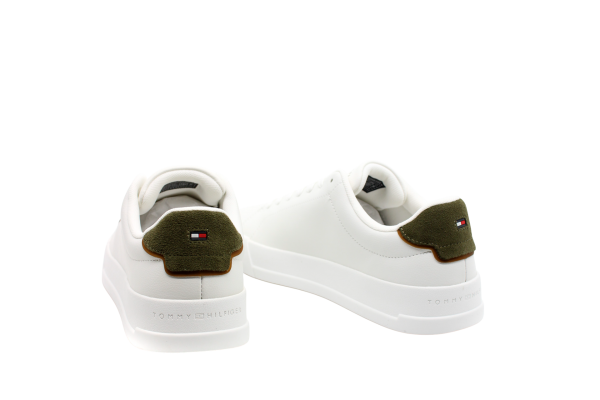 Ανδρικά Δερμάτινα TH Court Essential Sneakers Λευκά Tommy Hilfiger FM0FM05367-0K4