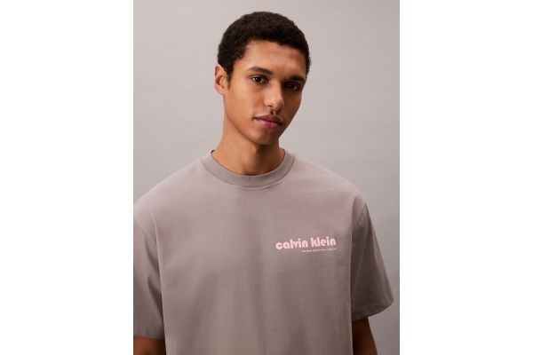 Men's Grey Ss 16s Clvn Kln Bhs T-shirt Calvin Klein LV04RC829G-PFP