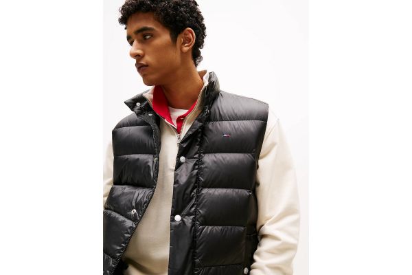 Men's Black Tjm Light Down Vest Ext Tommy Jeans DM0DM21777-BDS