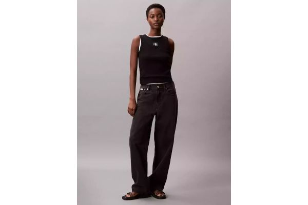 Women's Black A - Wvn Lbl 2x2 Cttn Top Calvin Klein LV047C201G-UB1
