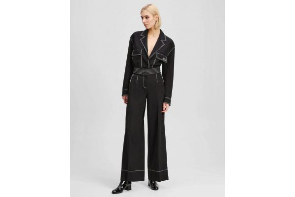 Γυναικείο Παντελόνι Μαύρο Karl Lagerfeld A3W10096-999 BLACK