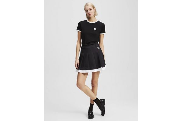 Γυναικεία Ikon Φούστα Μαύρη Karl Lagerfeld A3W12021-998 BLACK/WHITE