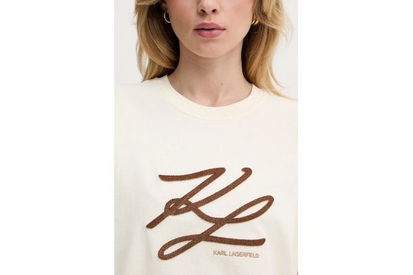 Γυναικείο T-shirt Μπεζ Karl Lagerfeld A3W17014-B09 CANNOLI CREAM
