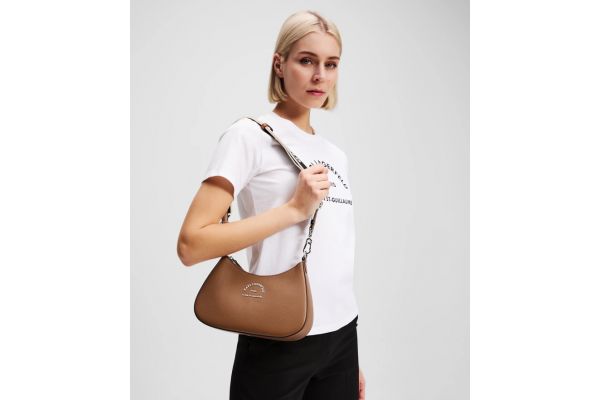 Γυναικεία K/Rsg Τσάντα Ώμου Καφέ Karl Lagerfeld A3W30316-1UR DARK TAN