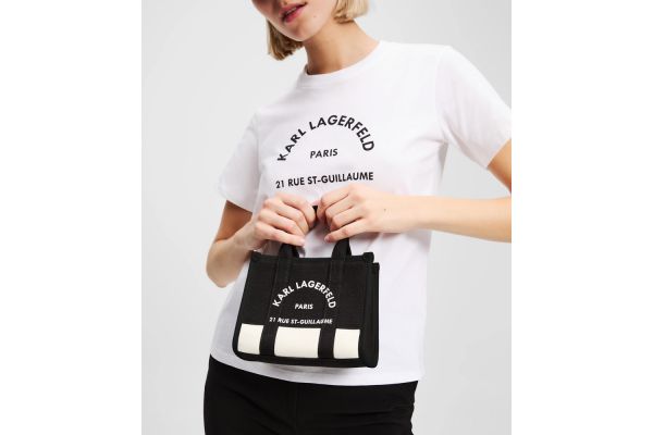 Women's K/Rsg Square Mn Tote Col. Blk Karl Lagerfeld A3W50027-1UG CANNOLI CREAM BL