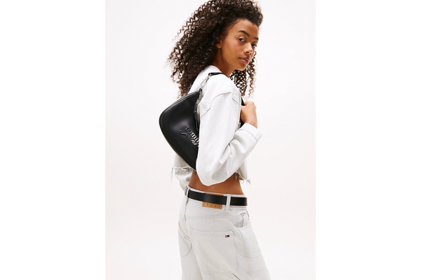 Women's Black Tjw Bold Script Shoulder Bag Tommy Jeans AW0AW17895-BDS