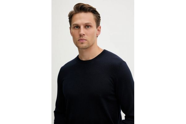 Men's Navy Blue Dc Fine Merino Wool Cneck Tommy Hilfiger MW0MW39775-DW5