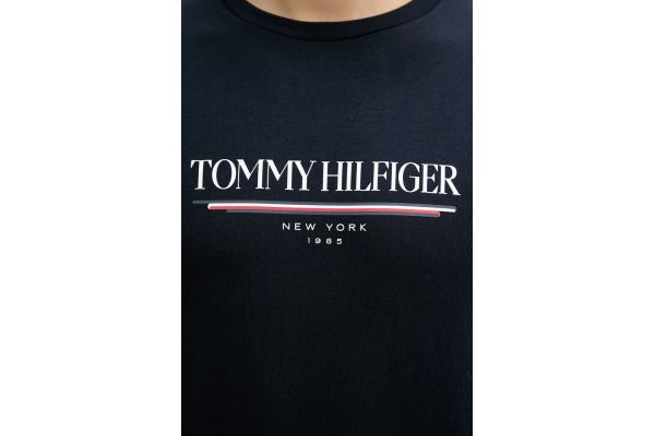 Men's Navy Blue Brand Love Hilfiger Tee Tommy Hilfiger MW0MW40324-DW5