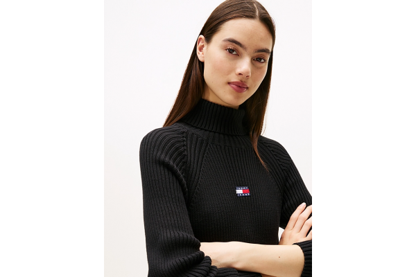 Γυναικείο Πλεκτό Φόρεμα Μαύρο Tommy Jeans DW0DW22167-BDS