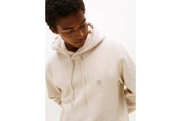 Men's Heathered Oatmilk Monogram Imd Hoodie Tommy Hilfiger MW0MW39371-HGF